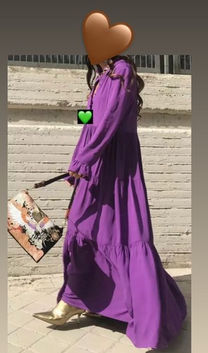 Zara purple long dress - zara, with