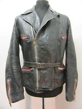 VINTAGE 70'S GERMAN LEATHER PERFECTO MOTORCYCLE JACKET SIZE UKM