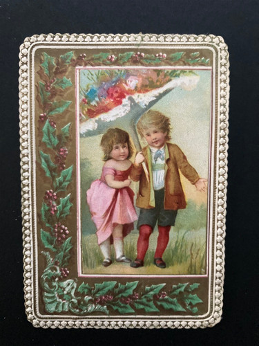 Victorian christmas greeting - victorian,