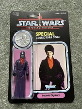 Star Wars Full Reproduction IMPERIAL DIGNITARY Figure last 17 card & Coin POTF