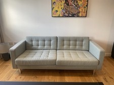 Landskrona Gunnared Light Green 3 Seat Sofa- Metal Legs