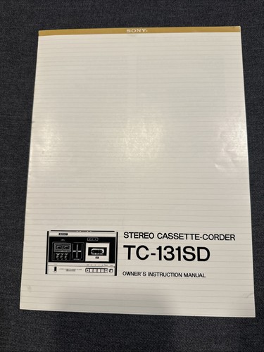 Vintage sony 131sd - tc-131sd, cassette