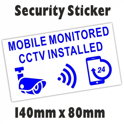 Mobile monitored cctv sticker - mobile,