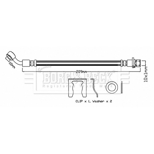 Brake hose for honda - hose, mk2