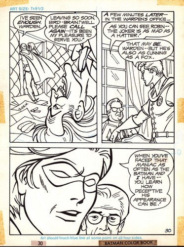 Batman original comic art - comic,