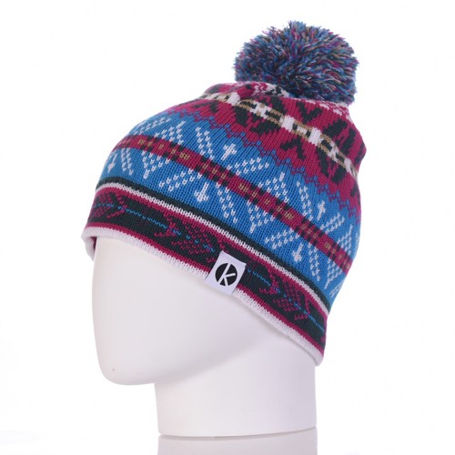Merino wool fair isle bobble - wool,