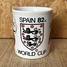 Spain 82 1982 Football World Cup Mug cm England 3 Lions & Orange Mascot 9.5cm