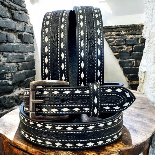 Mens belt thick western gun - western,