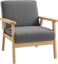HOMCOM Modern Armchair, Linen