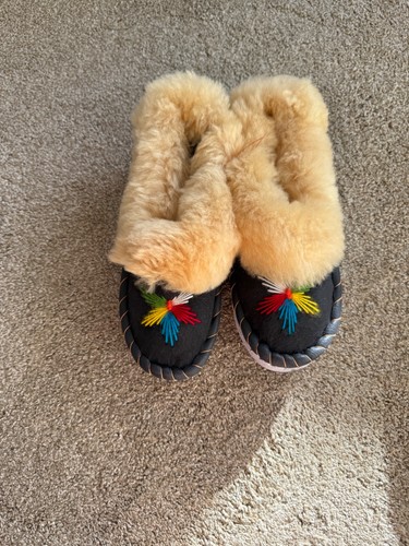 Sheepskin slippers indoor - sheepskin,