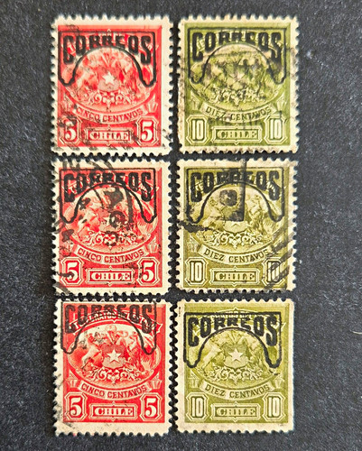 Stamps chile 1904 stamped - chile,, 1904,