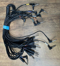 ALESIS NITRO CRASH2 TOM4 TRS 6.35mm LABELED LEADS GOOD 400cm / 4m