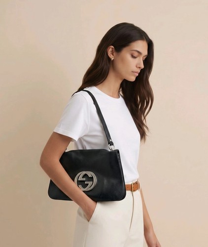 Gucci black leather calfskin - black,