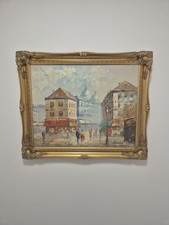 Oil on Canvas of Paris Scene -