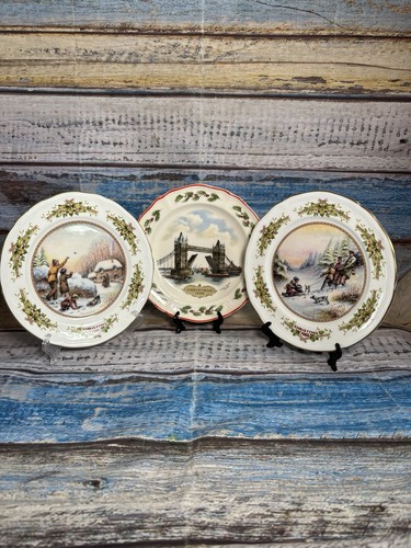 Vintage christmas plates - vintage,