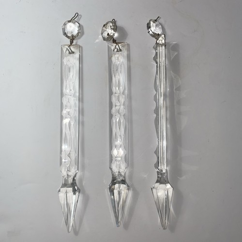 Antique glass prism - 8”,