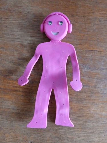 Pink bendy robot - pink,
