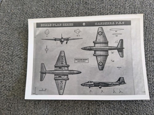 Canberra pr9 scale plan plane - plan,