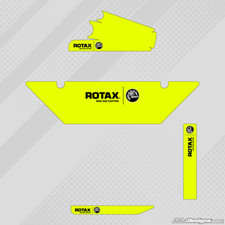 FLUORESCENT YELLOW DD2 EUROPEAN STYLE ROTAX RADIATOR STICKER KIT - KARTING