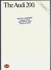 Audi 200 1987-88 UK Market Sales Brochure Turbo Quattro Saloon Avant 