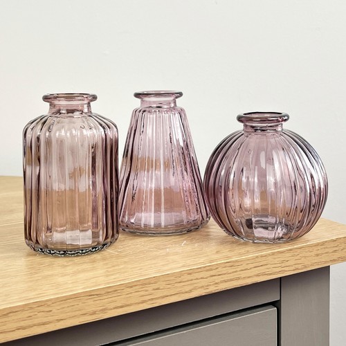 Set violet glass bud - set,