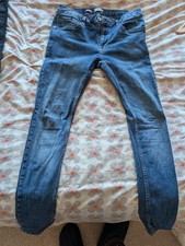 Topman Spray On Skinny Jeans 32r. Blue, Zip Fly. Used Vgc