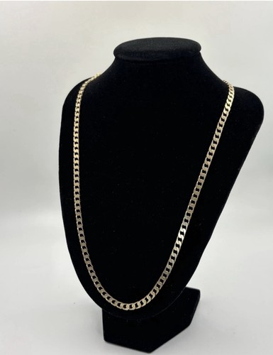 9ct solid yellow gold curb - gold,