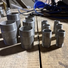 Stainless Steel Barrel Nipples : Marine Grade 316 : BSP Threaded