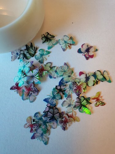 Tiny printed butterflies - printed,