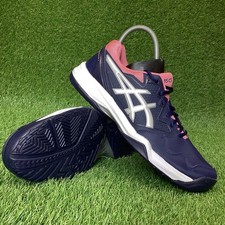 BNWOB LADIES ASICS GEL-DEDICATE 7 TENNIS BLUE PINK TRAINERS UK SIZE 9 (B17)