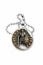 Knight Templar Backpack Pendant Medieval Crusader Cross Collectible Men’s Gift