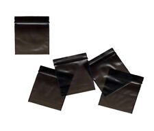 100Pcs Plain Black Smelly Proof Zip Bags Grip Seal Air Tight Baggies 40 x 40mm