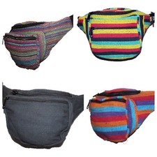 Two Pocket Canvas Bum Bag Utility Belt Money Fanny Pack Festival Hippy NEBU006