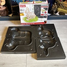 Zenker Mould Tin Lamb Rabbit Easter Baking Set Boxed