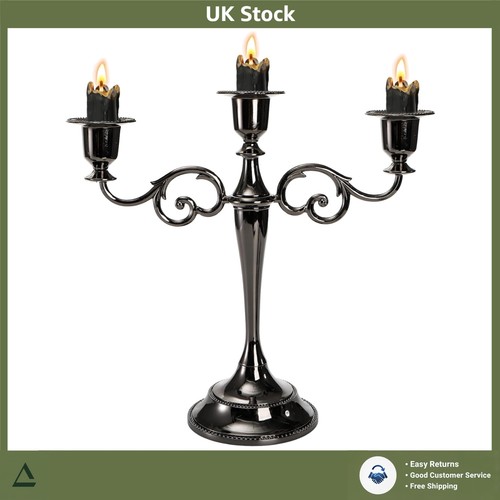 Elegant arm black candelabra - 3,