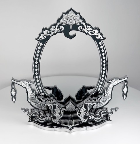 Black silver thai buddha - silver,
