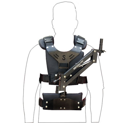 Body mount vest with - with, single