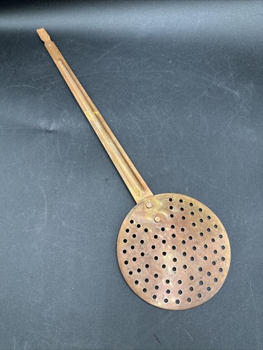 Vintage copper strainer - copper,