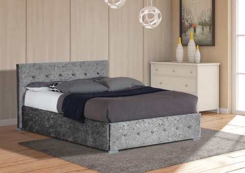 Crushed velvet ottoman storage - crushed,