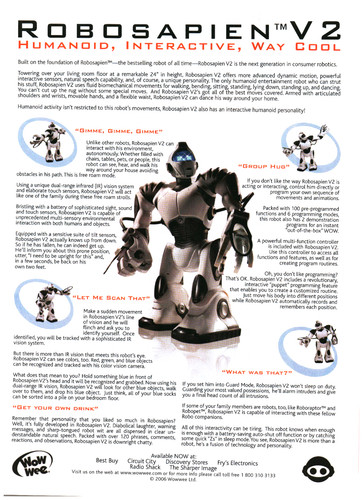 Robosapien humanoid robot - robosapien, v2