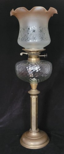 Large metal oil lamp - , with