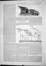 Old Print 1889 Engineering Pill Picking Sorting Machine Diagram Machinery 19th
