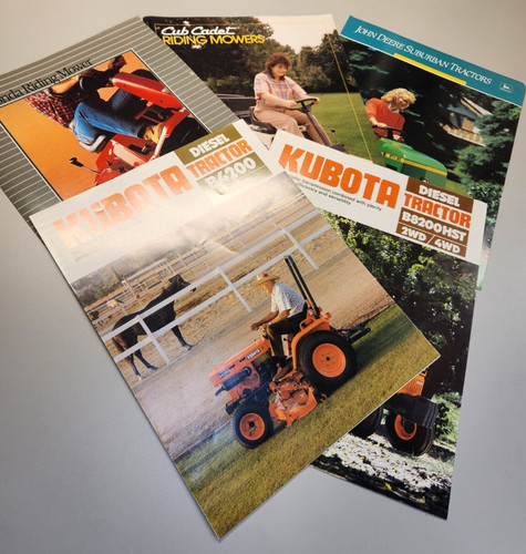 Lot vintage riding mowers - lot,