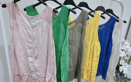 Ladies sleeveless embroidered - ladies,