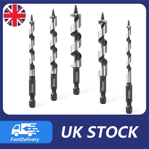 Carpentry 5pc long wood auger - carpentry,