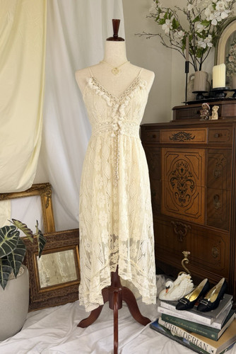 Cupshe lace boho midi dress - lace,
