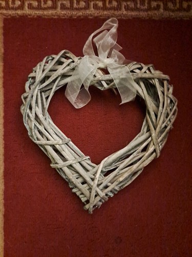 Wicker heart decoration - heart, decoration/