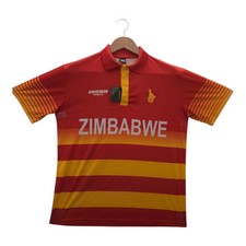 Zimbabwe Cricket 2021 T20 World Cup Shirt – Premium Fabric Polo Replica, Adult