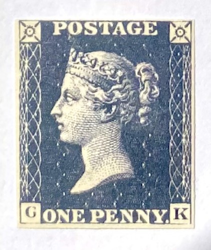 1840 penny black reproduction - penny,