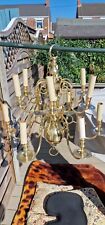 12 Arm Chandelier. 18th Century Dutch Brass Chandelier.